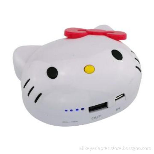 Cute and fashion hello kitty power bank with Led indicator for phones